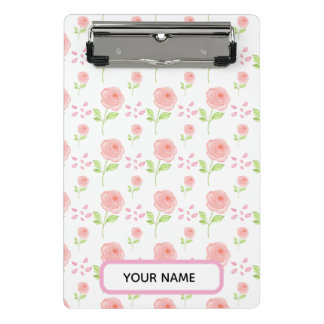 Watercolor Botanical  Floral Pattern Planner Mini Klembord