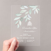 Watercolor Botanical Ramadan Iftar Acryl Uitnodigingen (Insitu (Draagbaar))