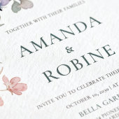Watercolor Botanical Wedding Invitation
