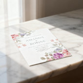 Watercolor Botanical Wedding Invitation