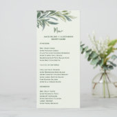 Watercolor Botanical Wedding Menu with Guest Name (Debout devant)