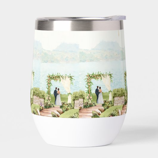Watercolor Botanical Wedding Mug – Guest Favor (Gauche)
