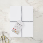 Watercolor Bruidsboeket Bruiloft Feestje Cadeaulabel (Met Touw)
