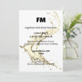 Watercolor bruiloft uitnodiging (Staand voorkant)