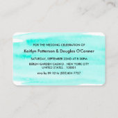 Watercolor Brushstroke, soirée Invitation de bille (Dos)