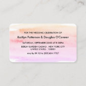 Watercolor Brushstroke, soirée Invitation de bille (Dos)