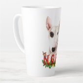 Watercolor Bull Terrier Noel Latte Mug de Noël (Angle gauche)