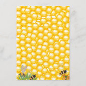 Watercolor bumble bebe floral Birthday Party Menu (Dos)