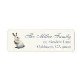 Watercolor Bunny Personalized Easter Etiket (Voorkant)