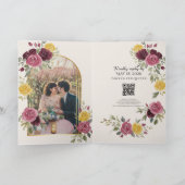 Watercolor Burgundy Country Roses Cream (Binnen)