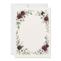 Watercolor Burgundy Save the Date