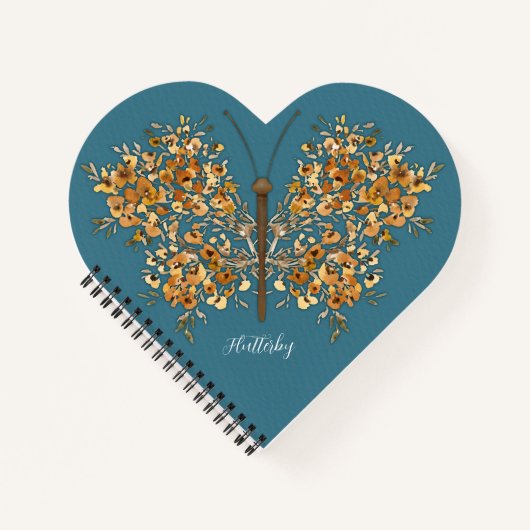 Watercolor Butterfly Heart Reflection Journal  (Devant)