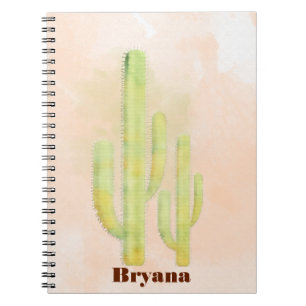 Watercolor Cactus Eenvoudig Zuidwestelijk Journaal Notitieboek