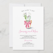 Watercolor Cactus Elopement Ontvangst Uitnodiginge Kaart (Voorkant)