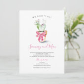 Watercolor Cactus Elopement Ontvangst Uitnodiginge Kaart (Staand voorkant)