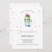 Watercolor Cactus Invitations Anniversaire en lign (Devant / Derrière)