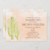 Watercolor Cactus Simple Southwestern Invitations (Devant / Derrière)