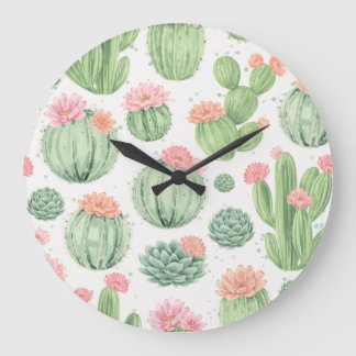 Watercolor Cactus Tuin Grote Klok
