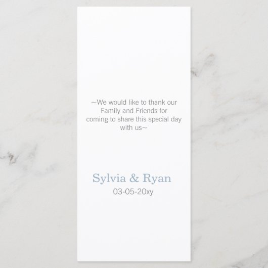 watercolor calla lys Floral menu Mariage (Dos)