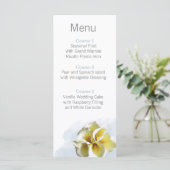 watercolor calla lys Floral menu Mariage (Debout devant)