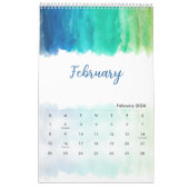 Watercolor Calm & Elegant Minimal Design Kalender (Feb 2026)