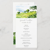 Watercolor Campagne Hills Programme de mariage (Devant / Derrière)