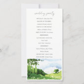 Watercolor Campagne Hills Programme de mariage (Dos)