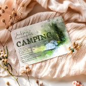 Watercolor Camping Invitation d'anniversaire
