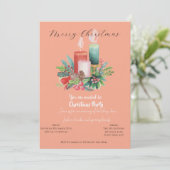 Watercolor Candlelight Christmas invitation Card (Debout devant)