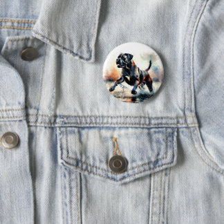 Watercolor Cane Corso dog Ronde Button 5,7 Cm