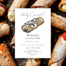 Watercolor Cannoli 1e verjaardagsfeestje