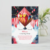 Watercolor Carnaval Circus 1er Invitation annivers (Debout devant)