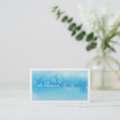 WATERCOLOR CARTE DE VISITE :: bleu moderne tendanc (Debout devant)