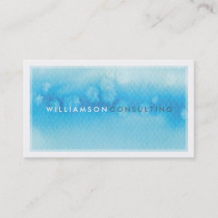 WATERCOLOR CARTE DE VISITE :: bleu moderne tendanc