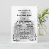 Watercolor Cathédrale Goth Wedding Invitations (Debout devant)