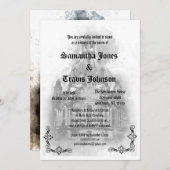 Watercolor Cathédrale Goth Wedding Invitations (Devant / Derrière)