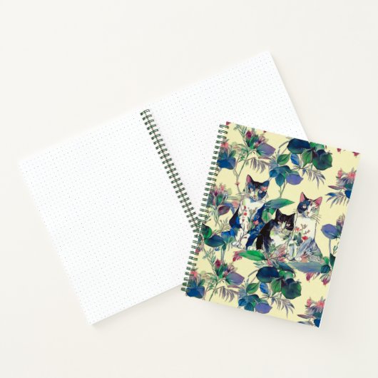 Watercolor Cats in a Garden Journal (Intérieur)