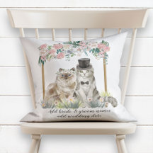 Watercolor Cats Just Marriott Wedding Keepsake