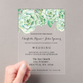 watercolor celadon succulentes invitations de mari (In situ (ordinateur de poche))
