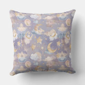 Watercolor Celestial Nursery Pillow | Pastel Moons Kussen (Achterkant)