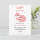 Watercolor Chat Purr-fect Baby shower Invitation (Debout devant)