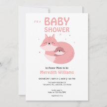 Watercolor Chat Purr-fect Baby shower Invitation