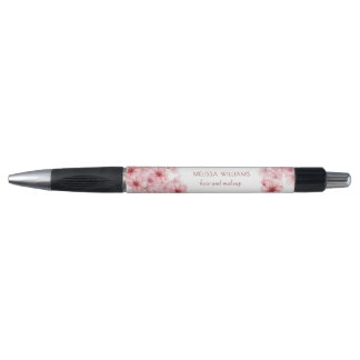 Watercolor Cherry Blossoms Pink Floral Pen