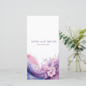 Watercolor Cherry Blossoms- Programme de mariage- (Debout devant)