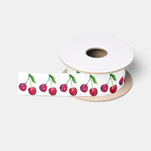 Watercolor Cherry Coquette Hand-Illustrated Retro Lint