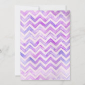 Watercolor Chevron Babyshower Uitnodiging (Achterkant)
