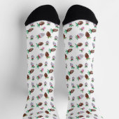 Watercolor Chocolade Aardbeien Stickers Sokken (Top)