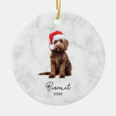 Watercolor Chocolate Brown Goldendoodle Keramisch Ornament (Voorkant)