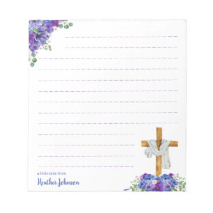 Watercolor Christelijk Pasen Kruis Aangepast Notitieblok