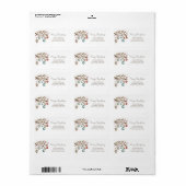 Watercolor Christmas Elegant Script   Etiket (Full Sheet)